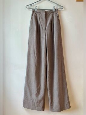 Babaton size 0 Wide Leg Checked Trousers
